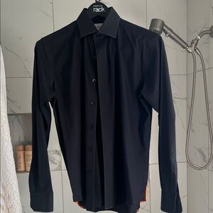 Lorenzo Uomo Elegant Black Dress Shirt